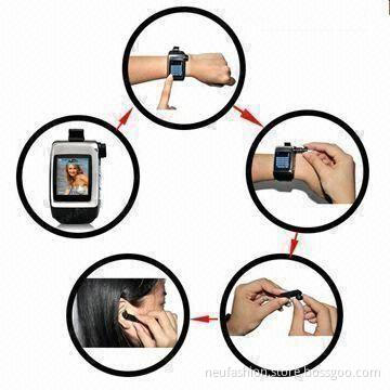 Mobile Phone Watch with 2 to 32GB Memory Capacity, Bluetooth and Headset